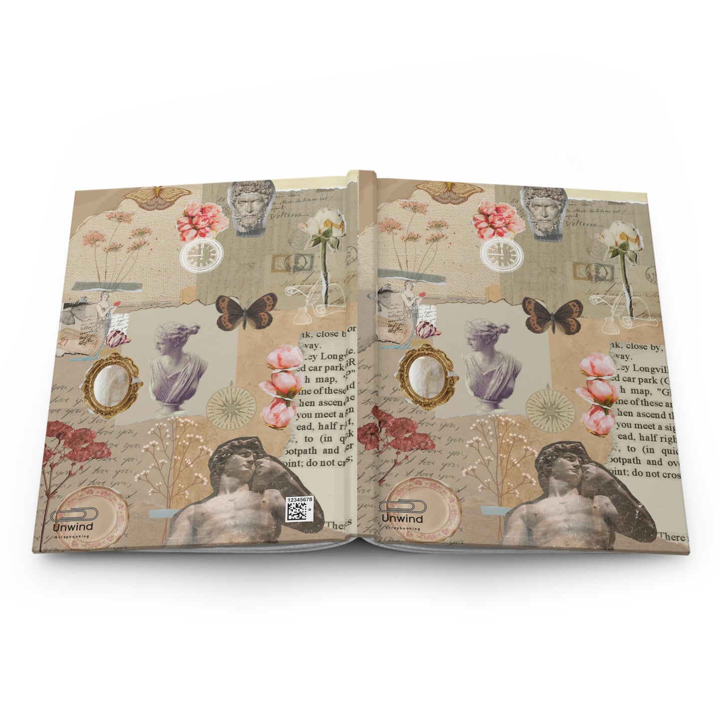 Nude Vintage Hardcover Journal Matte- Scrapbooking Journal