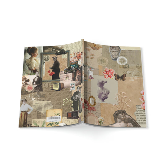 Exclusive 2 Face Designed Scrapbook-Inspired Softcover Notebook