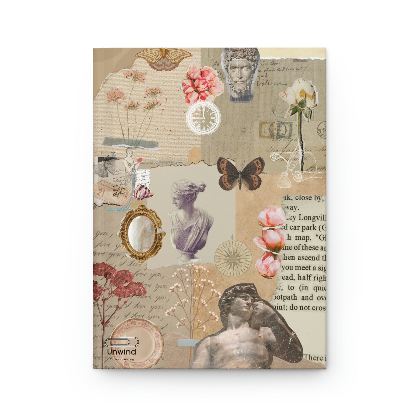 Nude Vintage Hardcover Journal Matte- Scrapbooking Journal