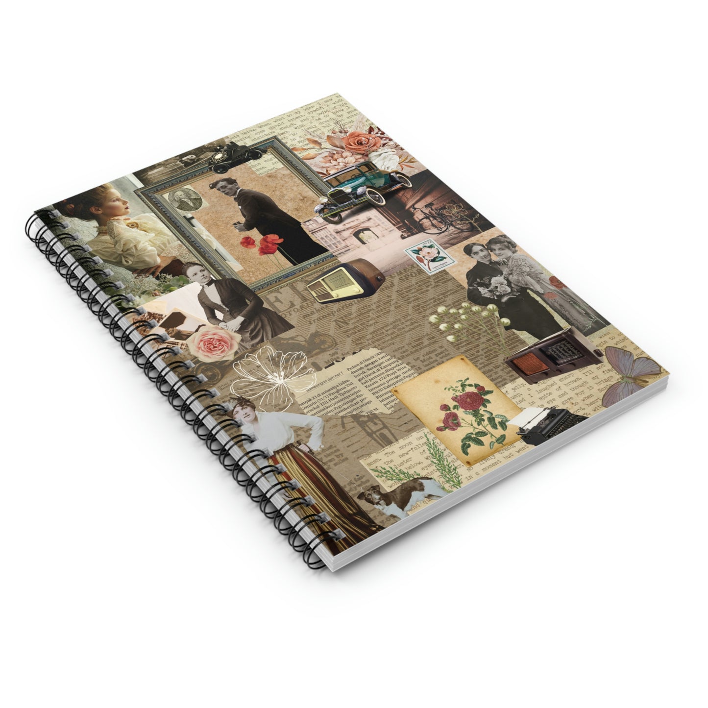 Scrapbooking Design Spiral Notebook - 1800's Design