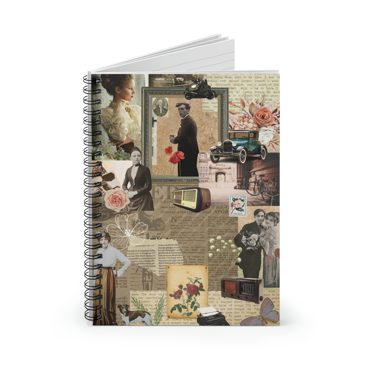 Scrapbooking Design Spiral Notebook - 1800's Design