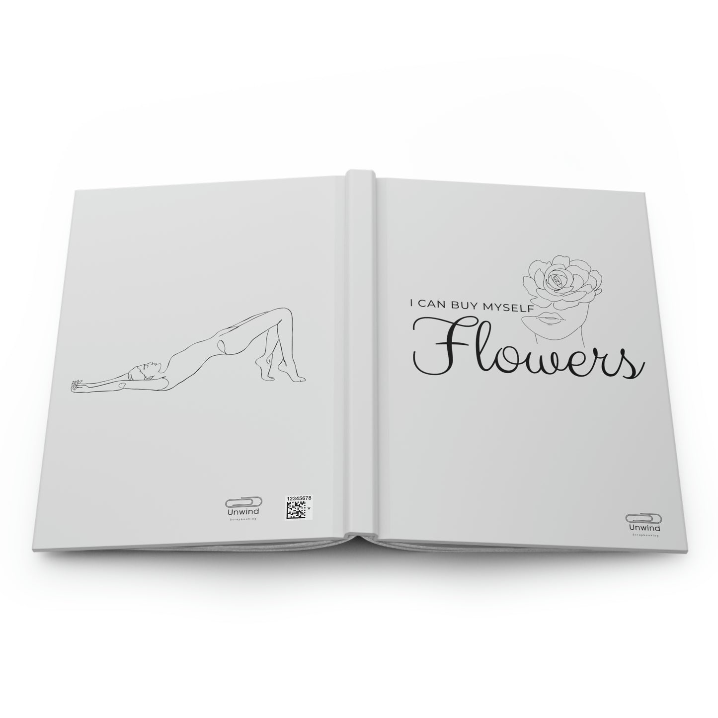 Hardcover Journal Matte ''I Can Buy Myself Flowers''- Scrapbooking Journal