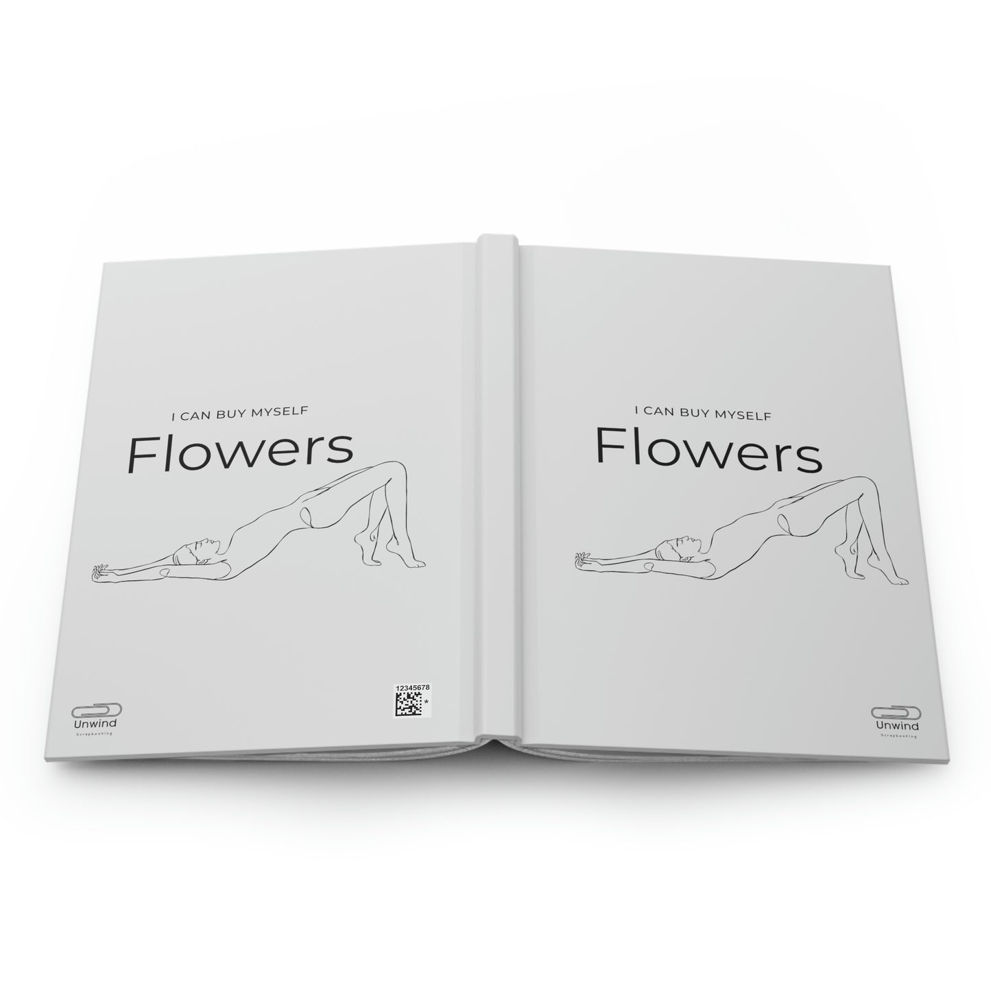 Feminine Hardcover Journal Matte- I can buy myself flowers