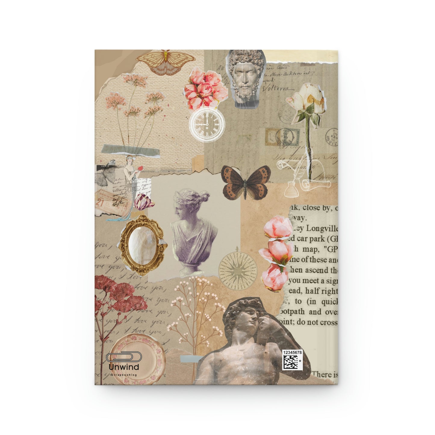 Nude Vintage Hardcover Journal Matte- Scrapbooking Journal