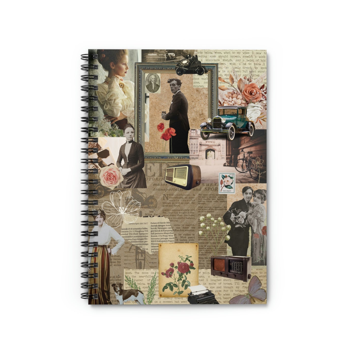 Scrapbooking Design Spiral Notebook - 1800's Design