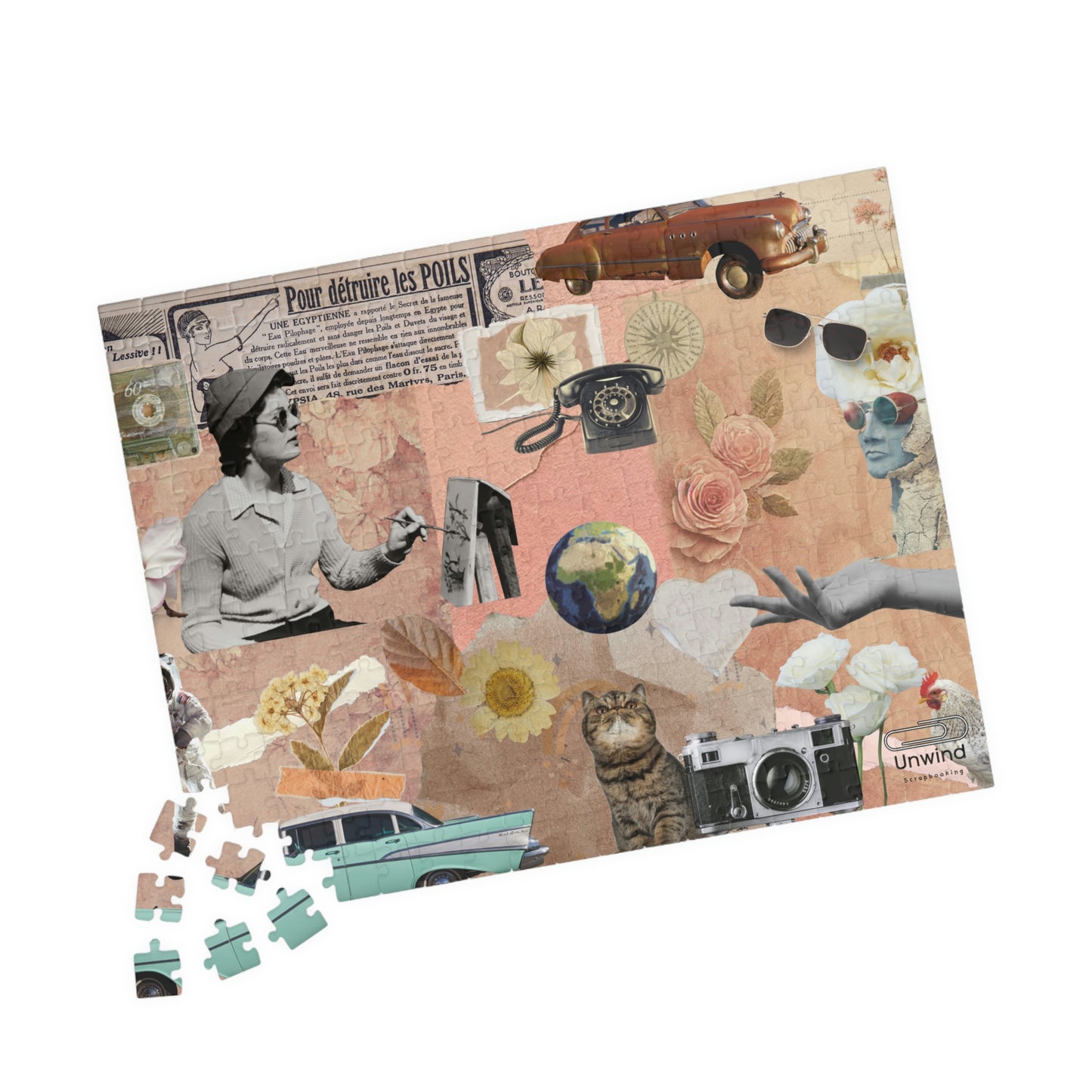 Scrapbooking-Inspired Design Puzzle- Difficult Modern Version